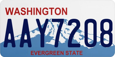 WA license plate AAY7208