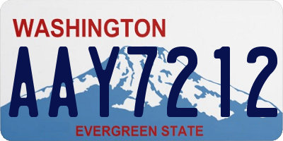 WA license plate AAY7212