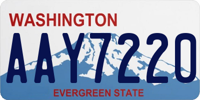 WA license plate AAY7220