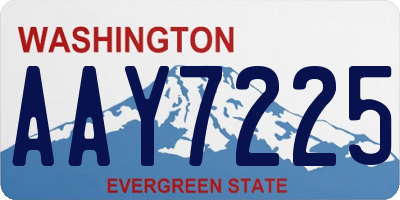 WA license plate AAY7225