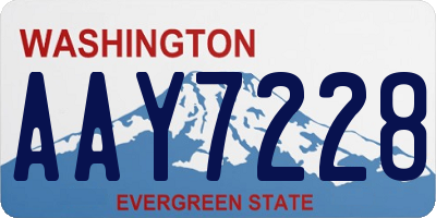 WA license plate AAY7228
