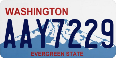 WA license plate AAY7229