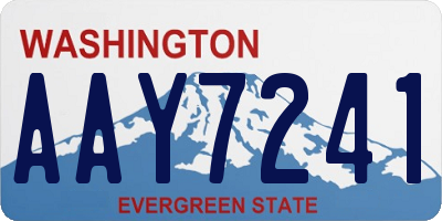 WA license plate AAY7241