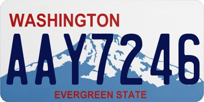 WA license plate AAY7246