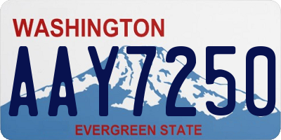 WA license plate AAY7250