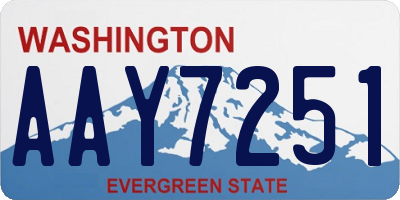 WA license plate AAY7251