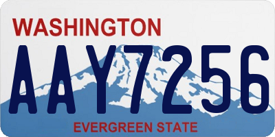 WA license plate AAY7256