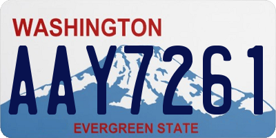 WA license plate AAY7261