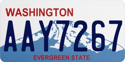 WA license plate AAY7267