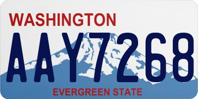 WA license plate AAY7268