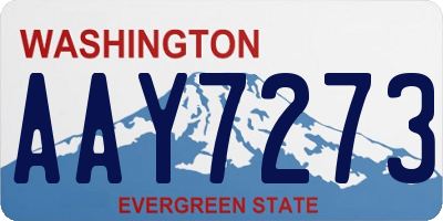 WA license plate AAY7273