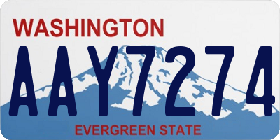 WA license plate AAY7274