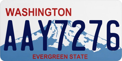 WA license plate AAY7276