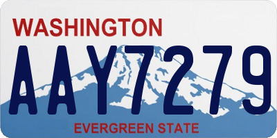 WA license plate AAY7279