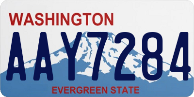 WA license plate AAY7284