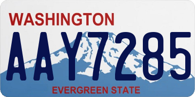 WA license plate AAY7285