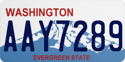 WA license plate AAY7289