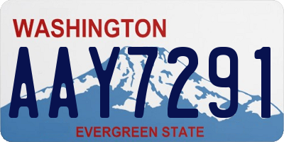 WA license plate AAY7291