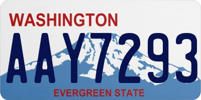 WA license plate AAY7293