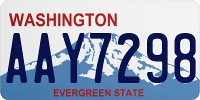 WA license plate AAY7298