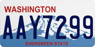 WA license plate AAY7299