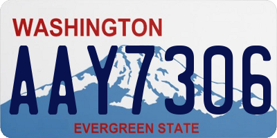 WA license plate AAY7306
