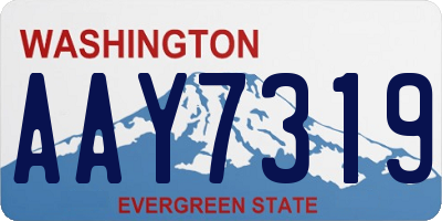 WA license plate AAY7319