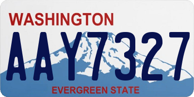 WA license plate AAY7327
