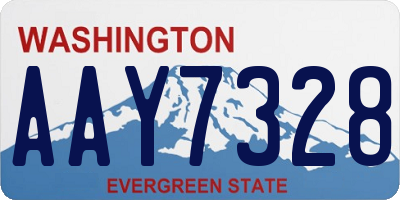 WA license plate AAY7328