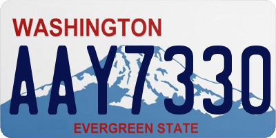 WA license plate AAY7330
