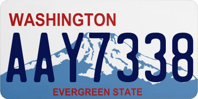 WA license plate AAY7338