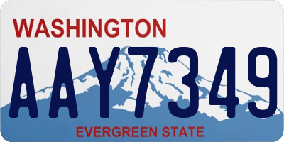 WA license plate AAY7349