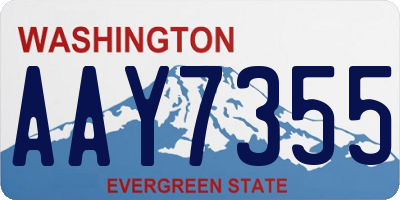 WA license plate AAY7355