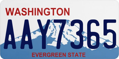 WA license plate AAY7365