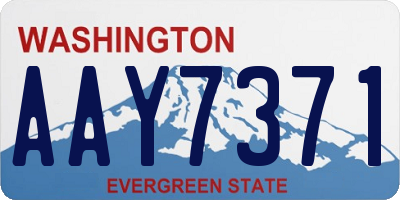 WA license plate AAY7371