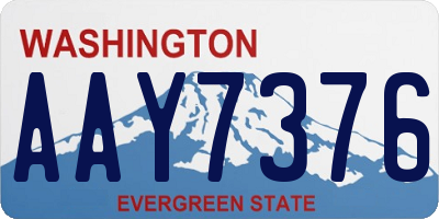 WA license plate AAY7376
