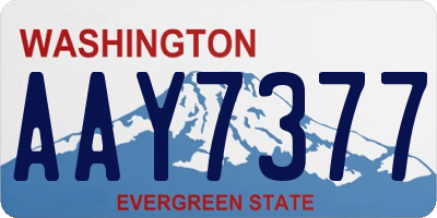 WA license plate AAY7377