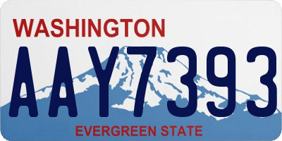 WA license plate AAY7393
