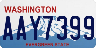 WA license plate AAY7399