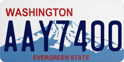 WA license plate AAY7400