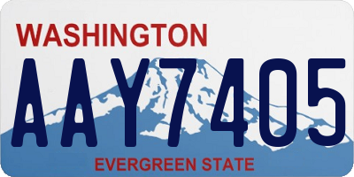 WA license plate AAY7405