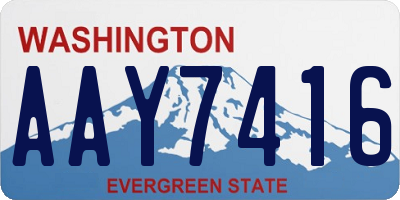 WA license plate AAY7416