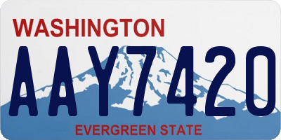 WA license plate AAY7420