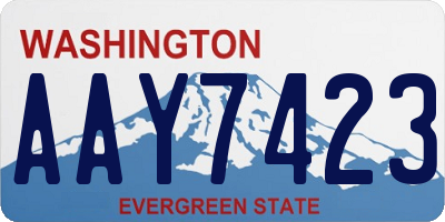 WA license plate AAY7423