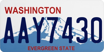 WA license plate AAY7430