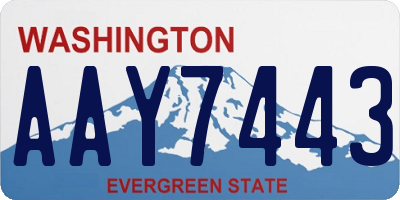 WA license plate AAY7443