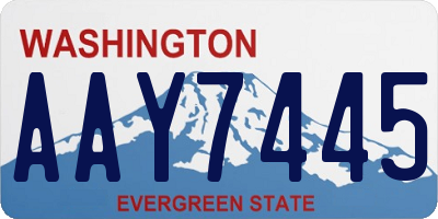 WA license plate AAY7445