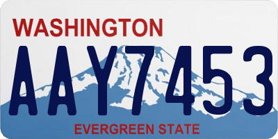 WA license plate AAY7453