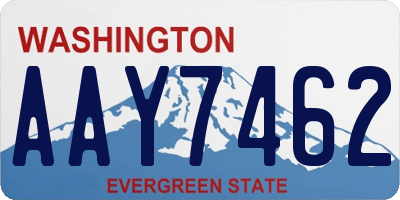 WA license plate AAY7462