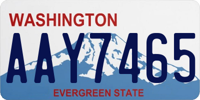 WA license plate AAY7465